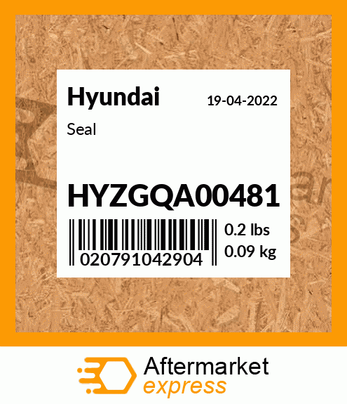 Spare part HYZGQA00481 + Seal