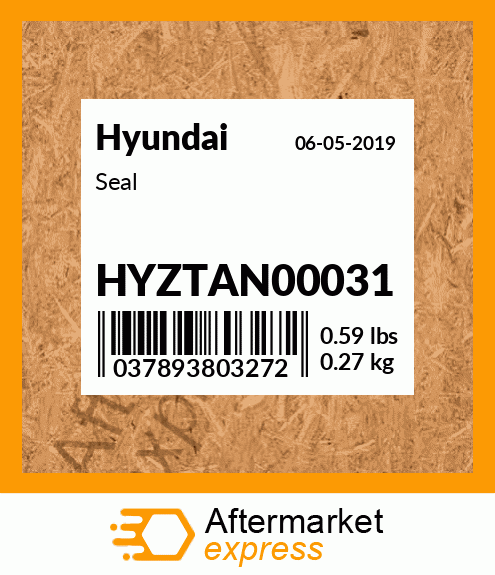 Spare part HYZTAN00031 + Seal