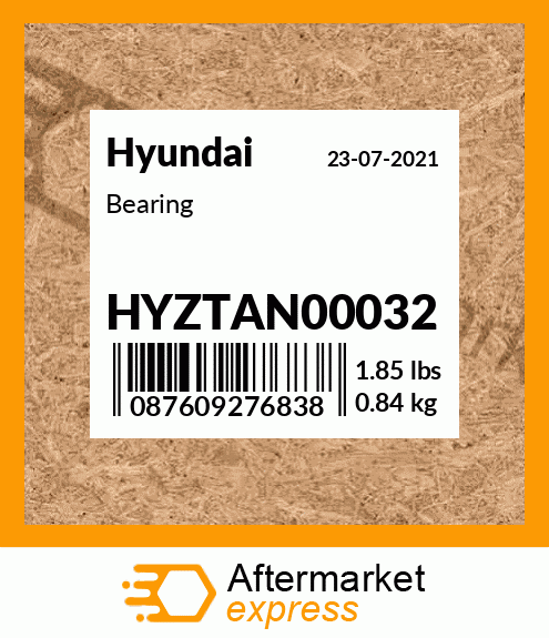 Spare part HYZTAN00032 + Bearing