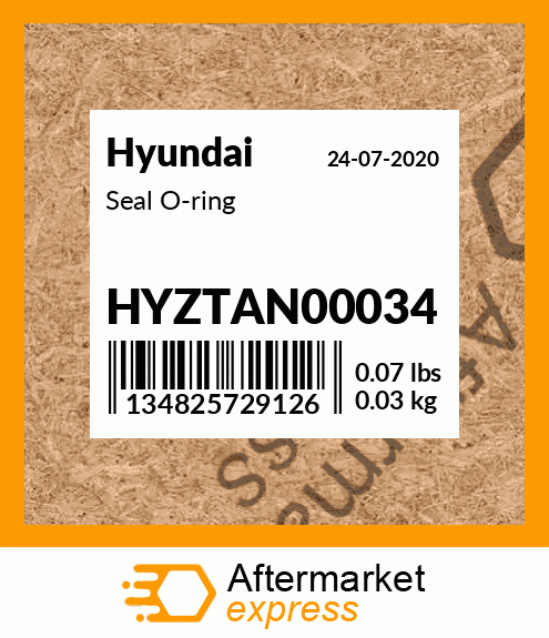 Spare part HYZTAN00034 + Seal O-ring