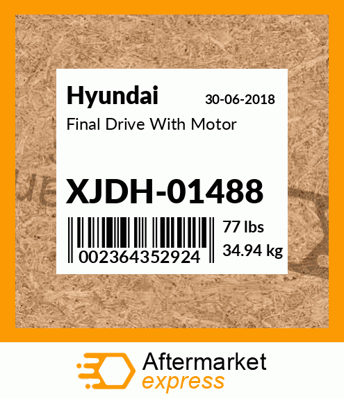 Spare part XJDH-01488 + Final Drive With Motor