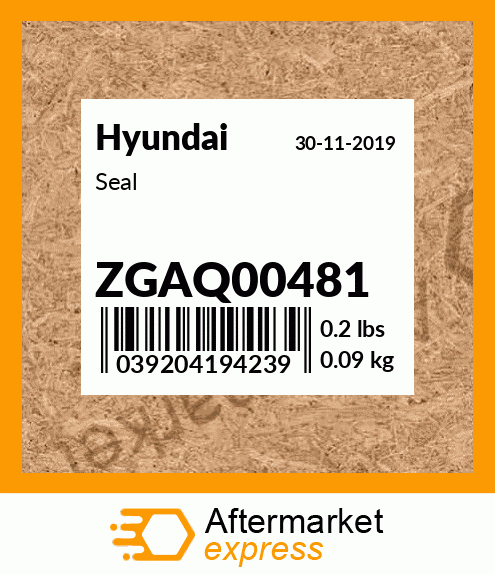 Spare part ZGAQ-00481 + Seal