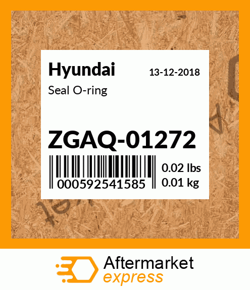 Spare part ZGAQ-01272 + Seal O-ring