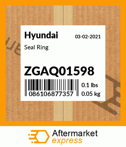 Spare part ZGAQ01598 + Seal Ring