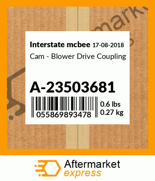 Spare part A-23503681 + Cam - Blower Drive Coupling