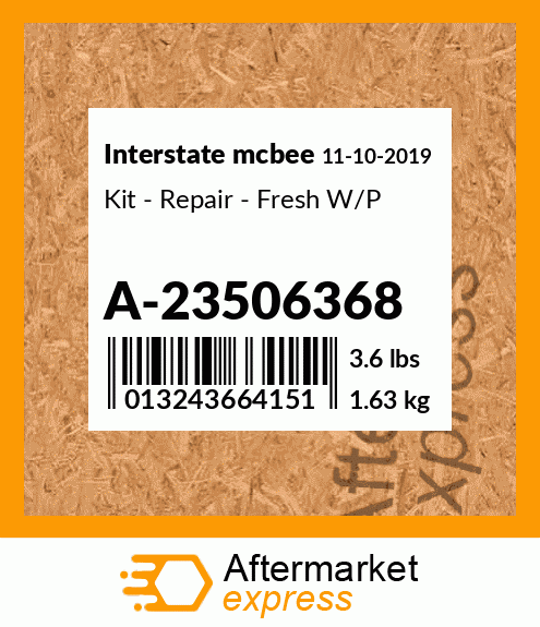 Spare part A-23506368 + Kit - Repair - Fresh W/P