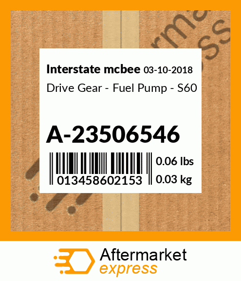 Spare part A-23506546 + Drive Gear - Fuel Pump - S60