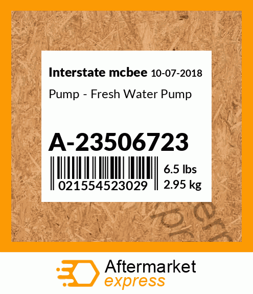 Spare part A-23506723 + Pump - Fresh Water Pump