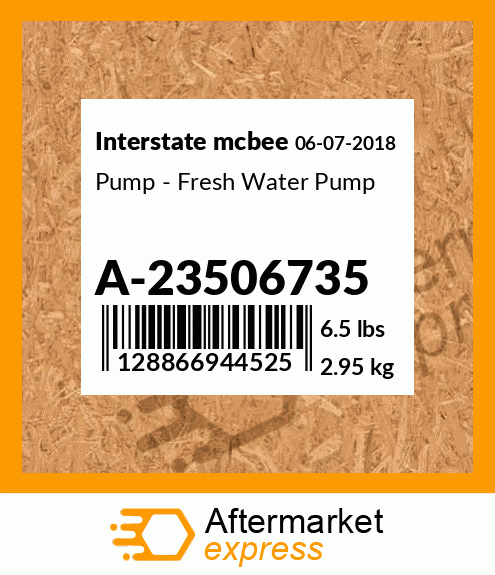 Spare part A-23506735 + Pump - Fresh Water Pump