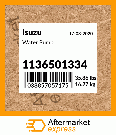 Spare part 1136501334 + Water Pump