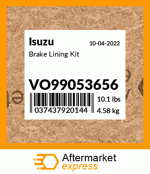 Spare part VO99053656 + Brake Lining Kit