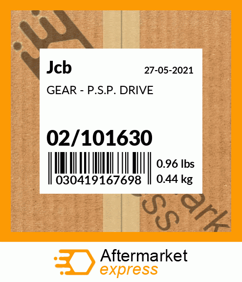 Spare part 02/101630 + GEAR - P.S.P. DRIVE