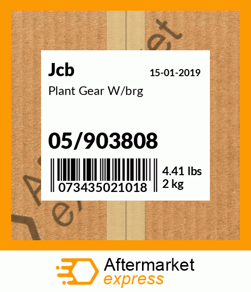 Spare part 05/903808 + Plant Gear W/brg