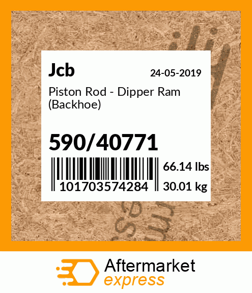 Hvornår Accord kage 590/40771 - Piston Rod - Dipper Ram (Backhoe) fits JCB | Price: $464.10