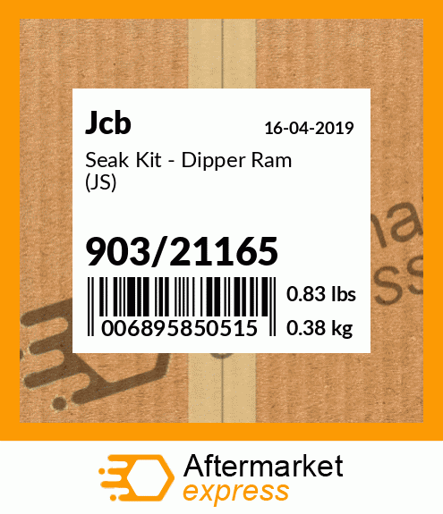 Ambient Klappe talsmand 903/21165 - Seak Kit - Dipper Ram (JS) fits JCB | Price: $187.85