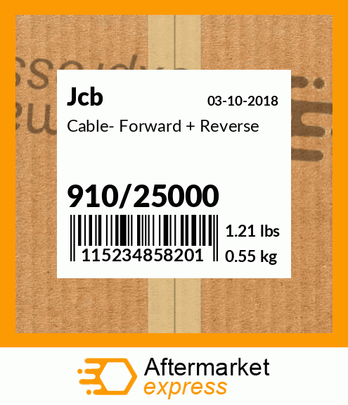 FORWARD & REVERSE CABLE FOR JCB 3CX 4CX JCB PARTS 910/25000