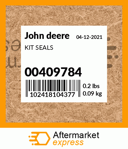 Spare part 00409784 + KIT SEALS