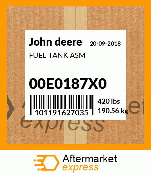 Spare part 00E0187X0 + FUEL TANK ASM