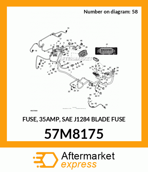 S.62378 Porcelain Fuse Box 8 Position Fits John Deere