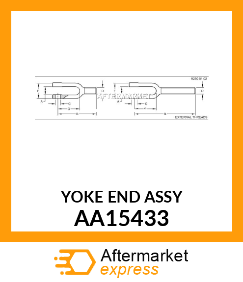 YOKE END ASSY AA15433