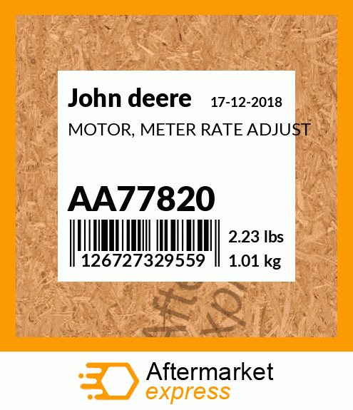 MOTOR, METER RATE ADJUST AA77820