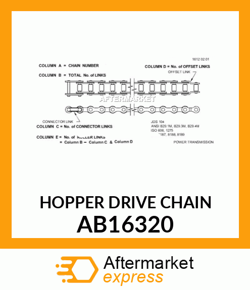 HOPPER DRIVE CHAIN AB16320