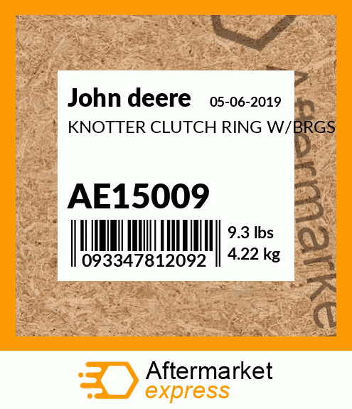 KNOTTER CLUTCH RING W/BRGS AE15009