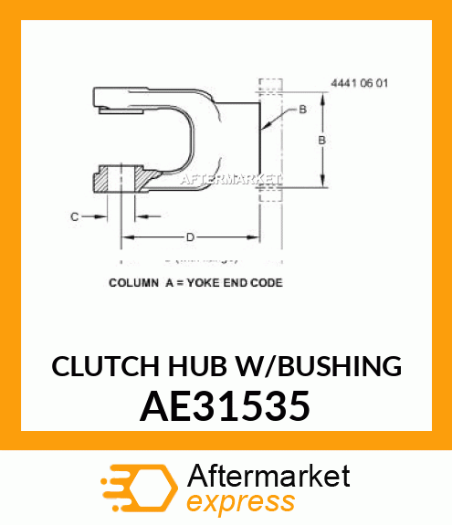 CLUTCH HUB W/BUSHING AE31535