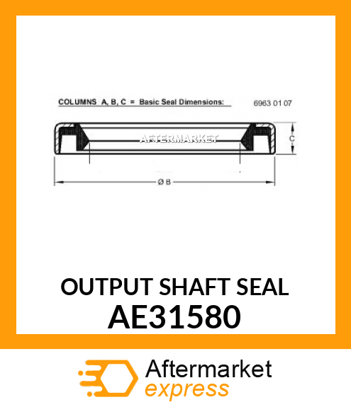 OUTPUT SHAFT SEAL AE31580