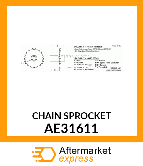 CHAIN SPROCKET AE31611