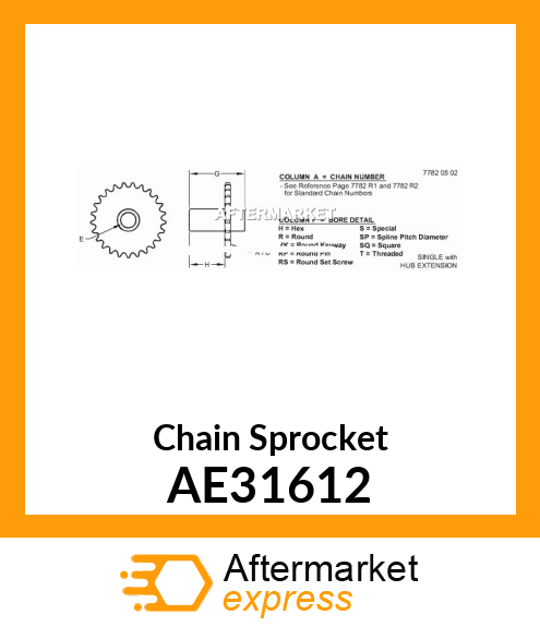 Chain Sprocket AE31612