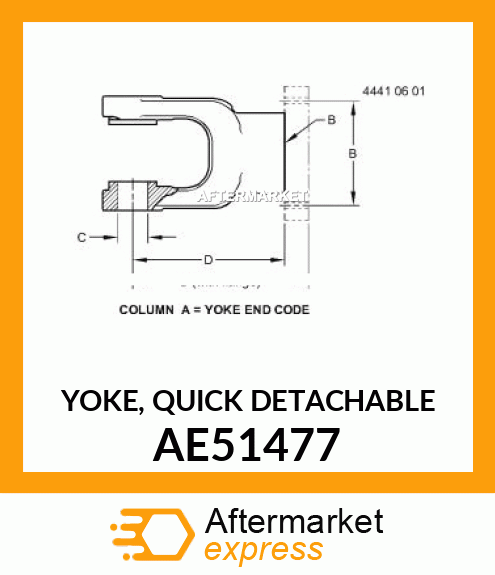 YOKE, QUICK DETACHABLE AE51477
