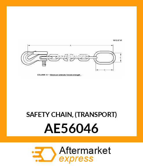 SAFETY CHAIN, (TRANSPORT) AE56046
