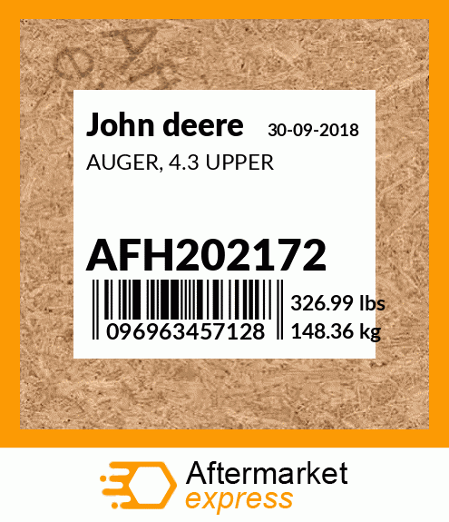 AUGER, 4.3 UPPER AFH202172