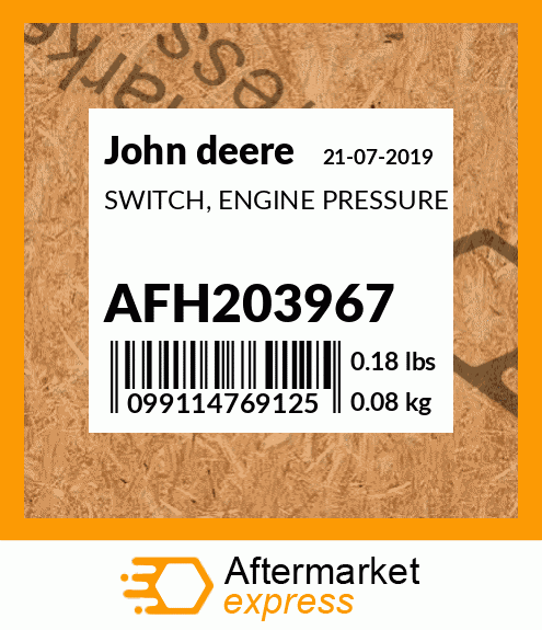 SWITCH, ENGINE PRESSURE AFH203967