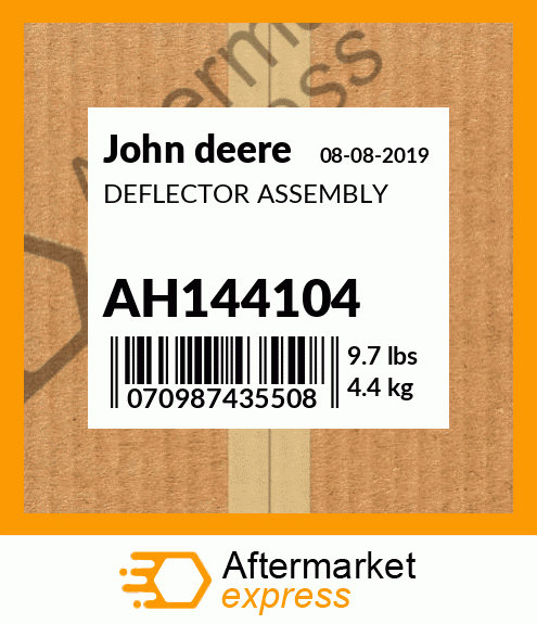 DEFLECTOR ASSEMBLY AH144104
