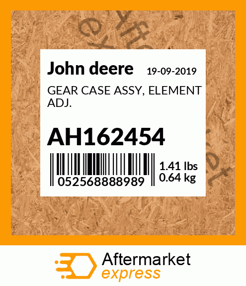 GEAR CASE ASSY, ELEMENT ADJ. AH162454