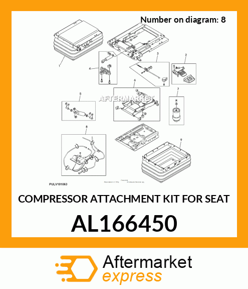 COMPRESSOR ATTACHMENT KIT FOR SEAT AL166450