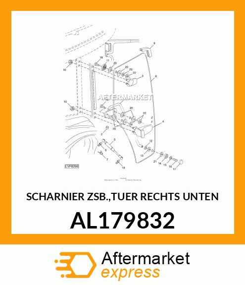 SCHARNIER ZSB.,TUER RECHTS UNTEN AL179832