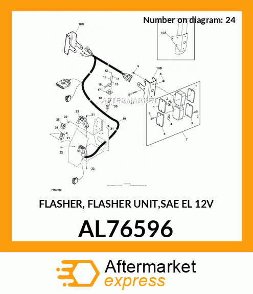 John Deere-LANZ Flashing Transmitter 2+1+1 Flashing Relay AL14008 for  Tractor 31