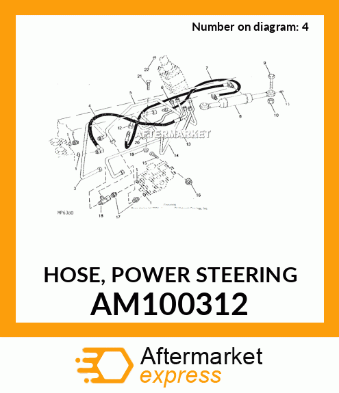 HOSE, POWER STEERING AM100312