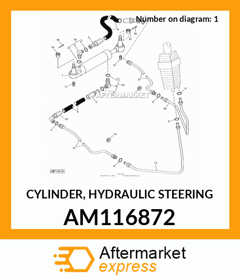 CYLINDER, HYDRAULIC STEERING AM116872