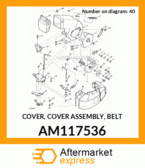 COVER, COVER ASSEMBLY, BELT AM117536