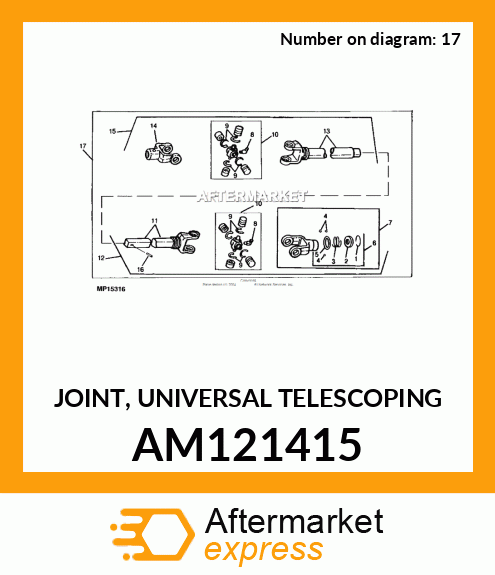 JOINT, UNIVERSAL TELESCOPING AM121415