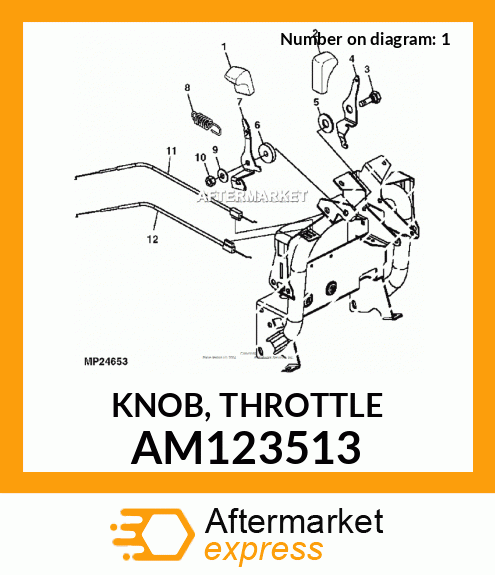 AM123513 for sale online John Deere Gt235 Throttle Knob Part No 
