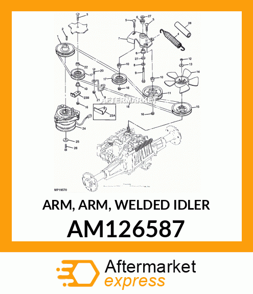 AM877734 - ARM, ARM, WELDED PTO SHIFT fits John Deere