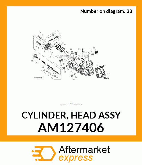 CYLINDER, HEAD ASSY AM127406