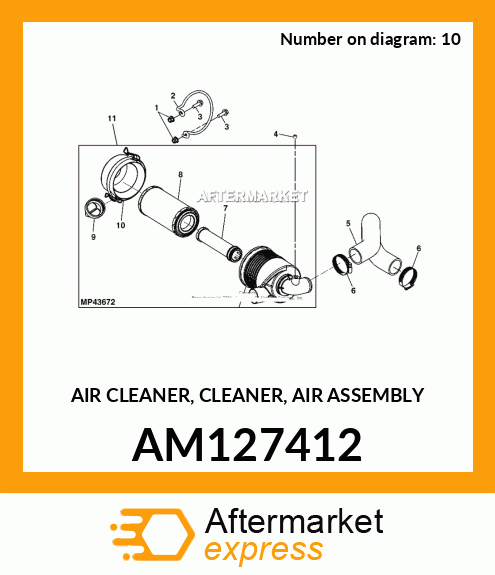 AIR CLEANER, CLEANER, AIR ASSEMBLY AM127412