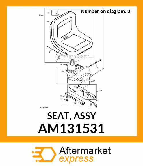 SEAT, ASSY AM131531