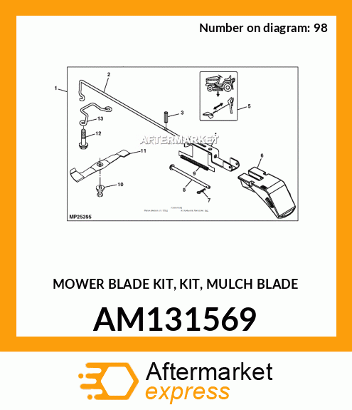 #AM131569 John Deere Mower Blade Kit